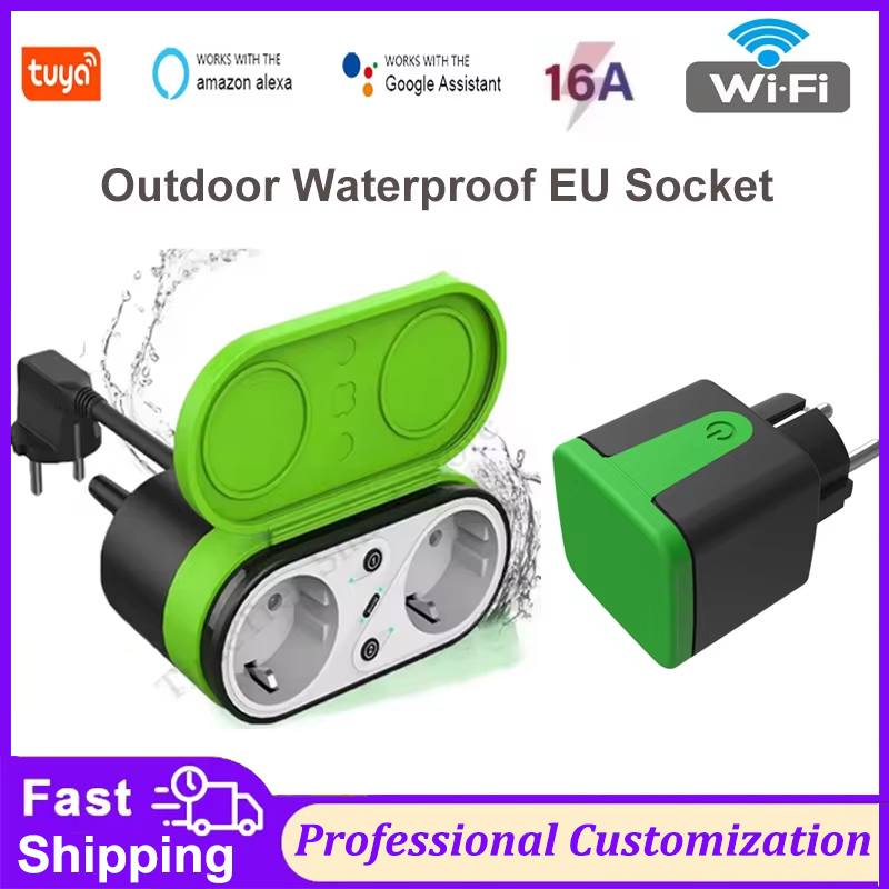 Timer Dual Outlet - Prise intelligente extérieure Wi-Fi Tuya EU