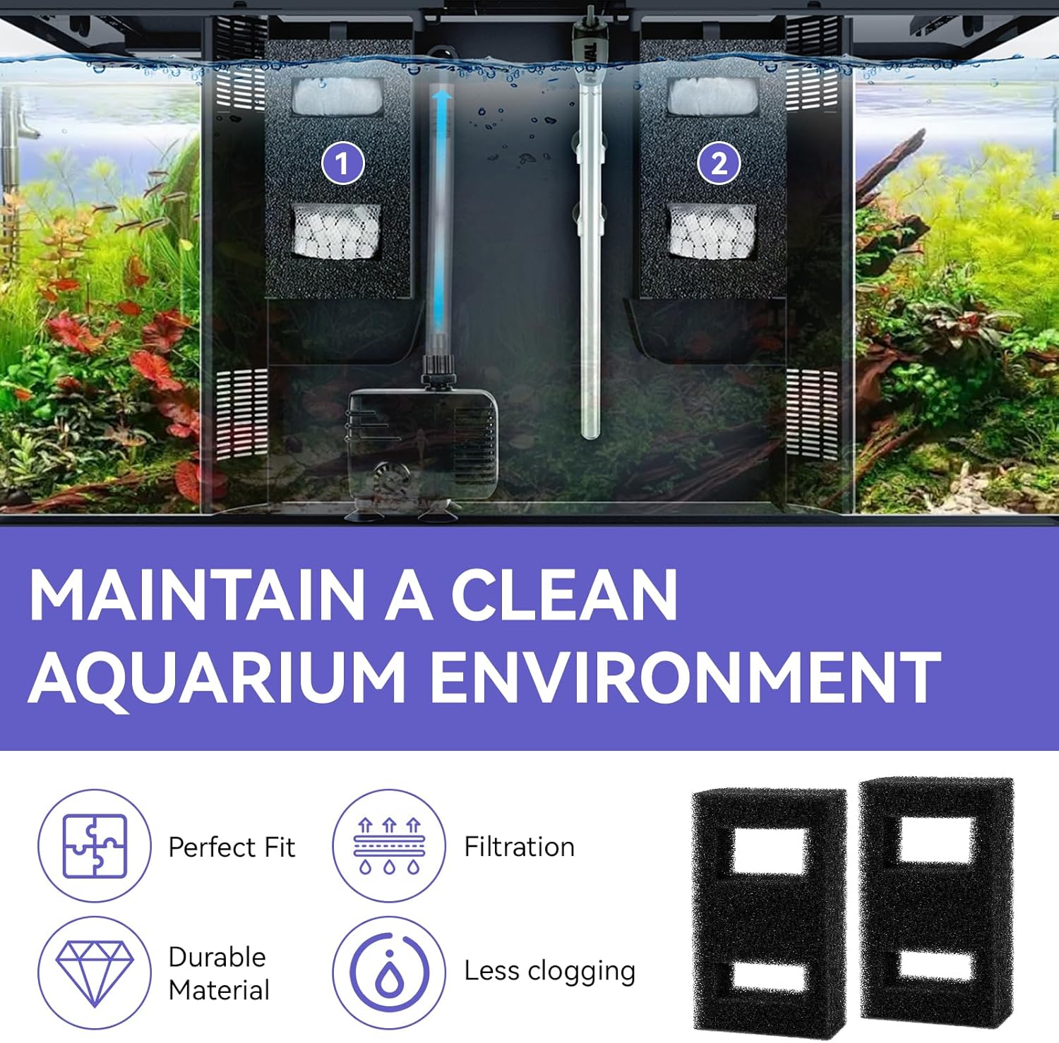 Bloc de filtre en mousse compa - Fluval Aquarium Spec avis et prix